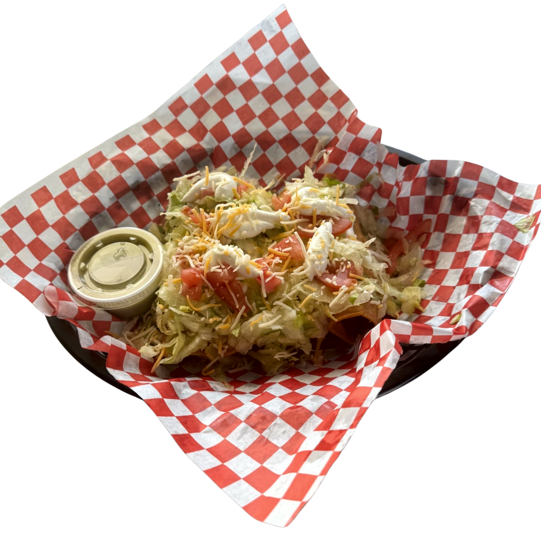 Chicken flautas with lettuce and cheese